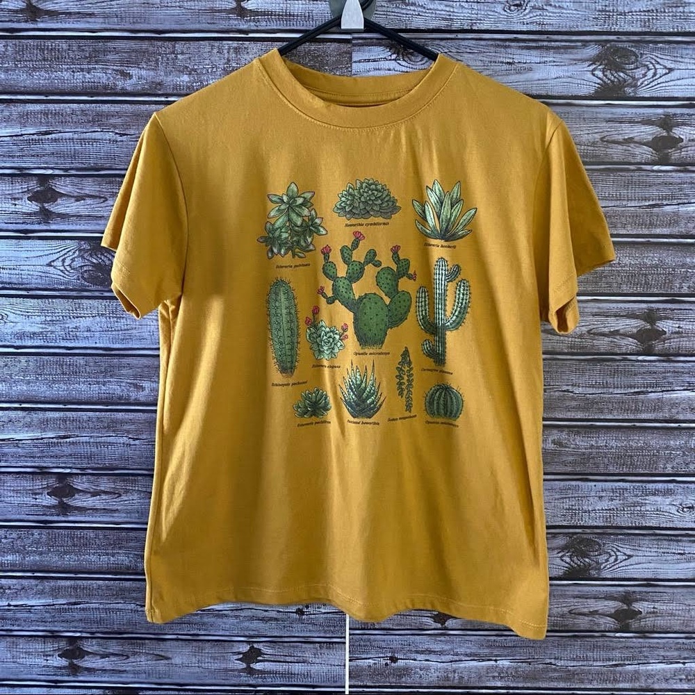 Fifth sun, yellow cactus shirt